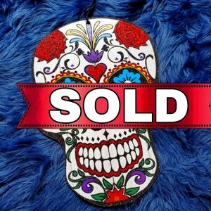 ❌❌SOLD❌❌ Glitter Skull Halloween Deco NWT